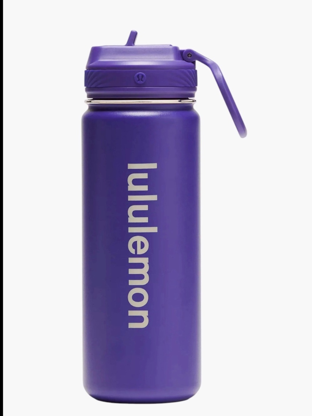 lululemon purple water bottle with flip handle 24oz